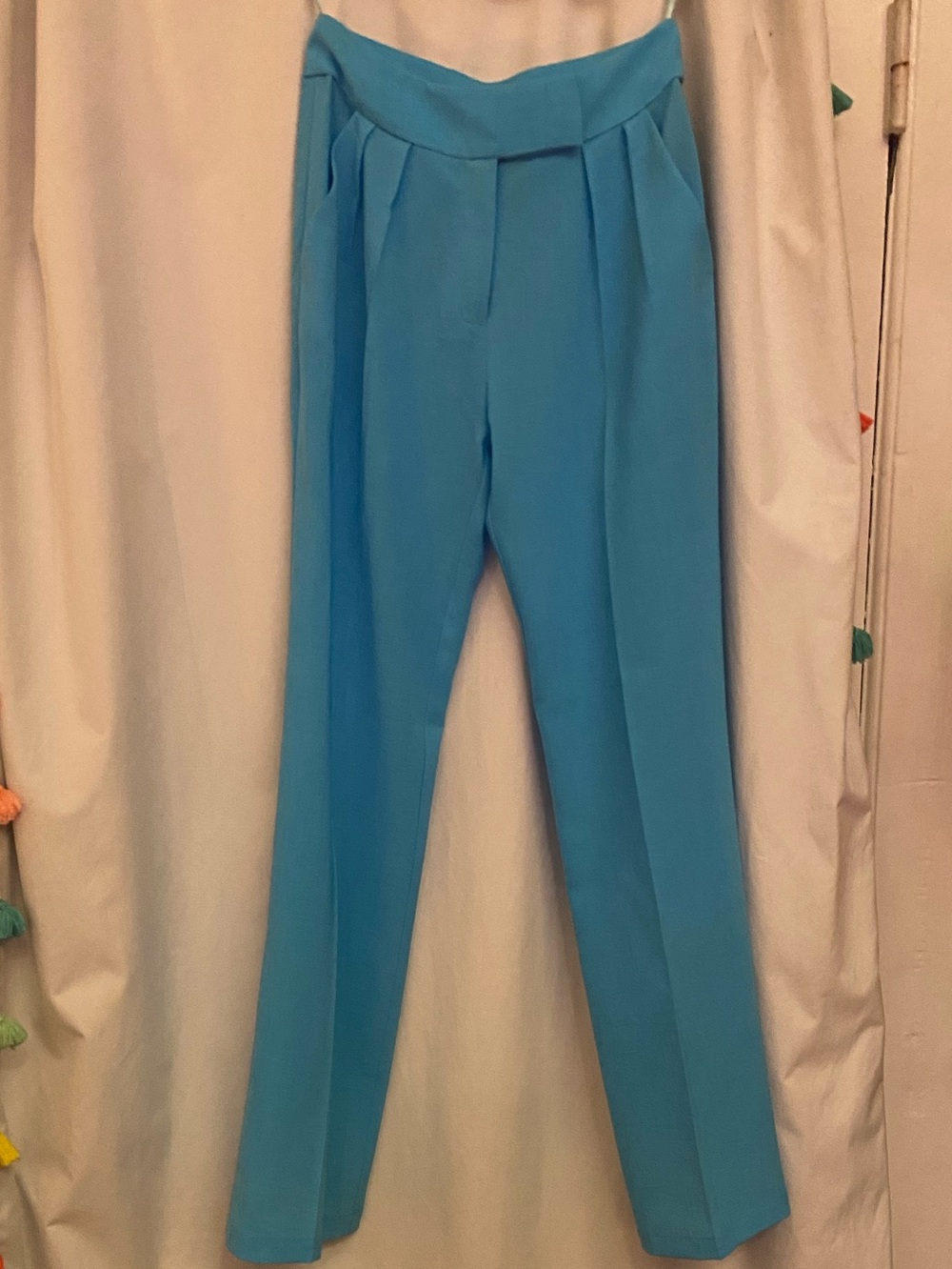 Atoir Bright Blue Pleated Dress Pants